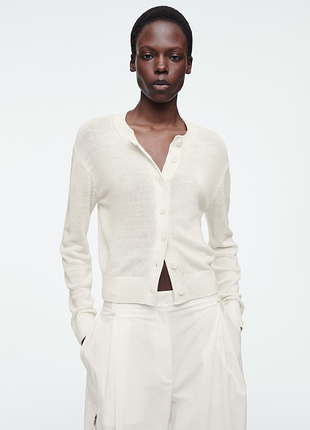 Лляний вязаний кардиган cos 1272296001
