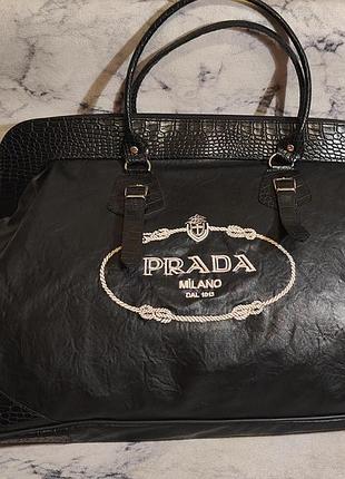 Большая женская сумка prada milano dal 1913