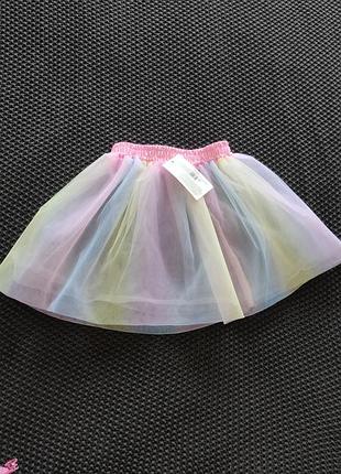 Спідниця з фатіну сіточка стильна напівпрозора веселка