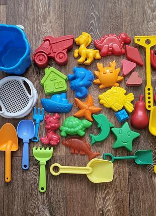 Набор для песка. песочный набор. игрушки для песка. игрушки в песочнице.