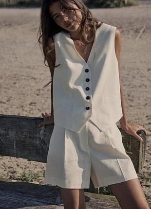 Шорти лляні zara