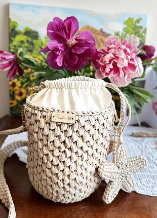 Сумка в’язана рафія