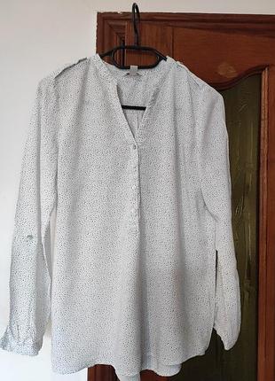 Очень красивая рубашка блуза женская esprit вискоза тоненькая esprit, длина 65, грудь 47, рукав56/33