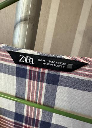 🥰 сукня в клітинку zara m льон ліоцел6 фото