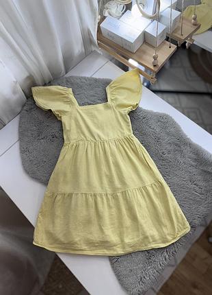 Сарафан сукня льон на дівчинку 6-7 років