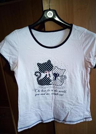 Стильная футболка р 44-46 хлопок