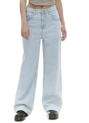 Джинсы голубые палаццо m l
