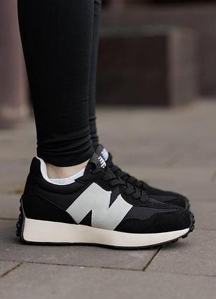 New balance 327 black white