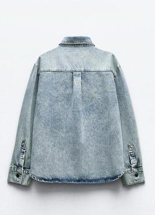 Джинсова рубашка zara. 2