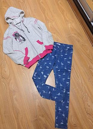 Комплект кофта с джегинсами на 8 лет 4