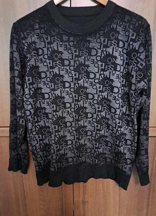 Джемпер  чоловічий  з принтом у сіро- чорних кольорах