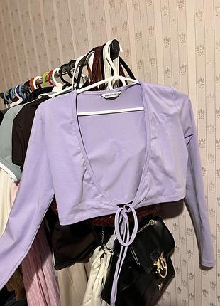 Лонгслів на запах, ліловий