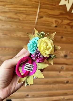 Резинки для волос цветы