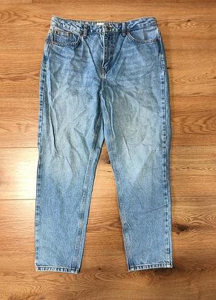 Джинсы женские синие голубые mom slim topman, размер l