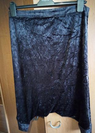 Брюки р 48 "афганы" велюр трикотаж хлопок  винтаж