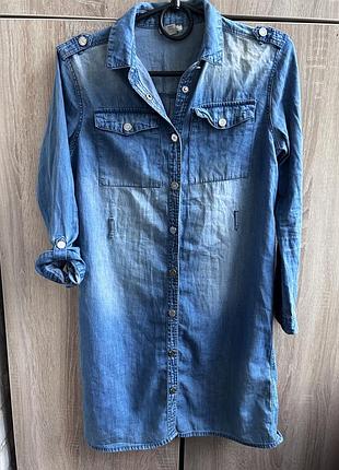 Джинсова сукня рубашка river island, 11 років