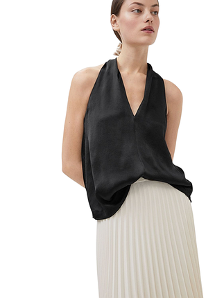 Arket элегантный топ - халтер из плотной течьей вискозы