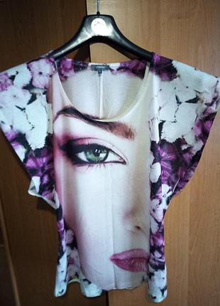 Блуза топ тонкий трикотаж р 46-44