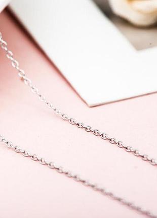 Срібний ланцюжок якірного плетіння, 60 см