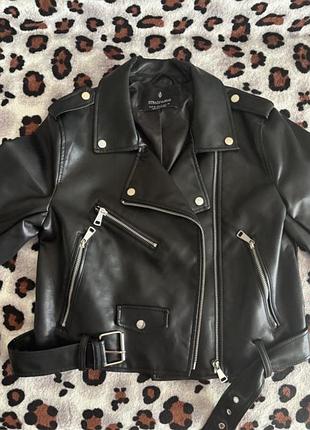 Куртка косуха шкіряна stradivarius