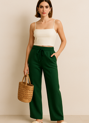Essentiel antwerp штани на зав’язках 💚 premium 40 m- l