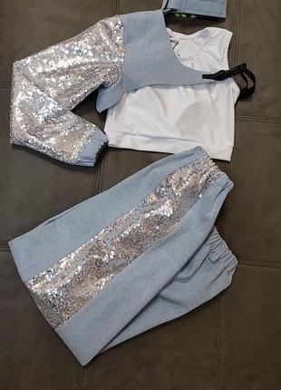 Детский танцевальный костюм hip-hop джаз-фанк, денсхол, хип-хоп, jazz размер 134, 140