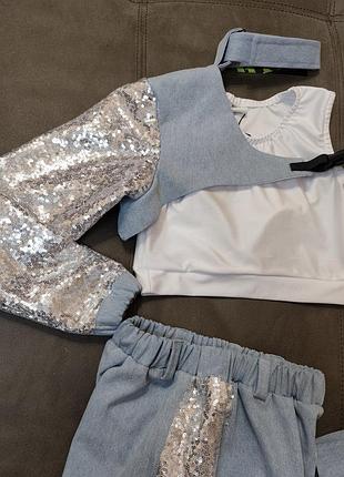 Детский танцевальный костюм hip-hop джаз-фанк, денсхол, хип-хоп, jazz размер 134, 140