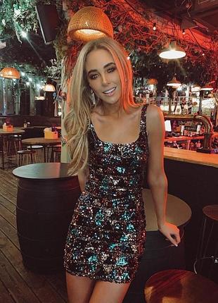 Новое платье в пайетках club l л