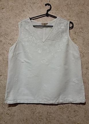 Блуза з вишивкою льон- бавовна