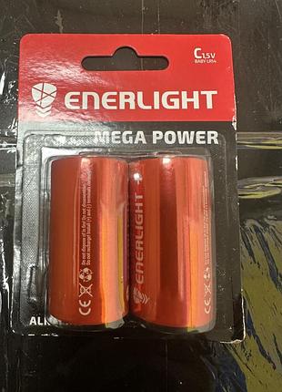 Батарейки enerlight mega power c (lr14) 1.5v – нові | 2 шт