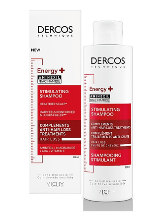 Тонизирующий шампунь для борьбы с выпадением волос vichy dercos energy+ stimulating shampoo(200ml)