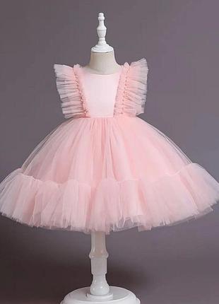 Розовое праздничное платье для девочки