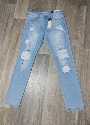 Мужские джинсы koton slim размер м светло-синий