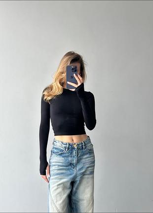 Лонгслів з вирізом під палець (4 кольори)