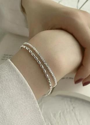 Браслет двухслойный в стиле минимализм