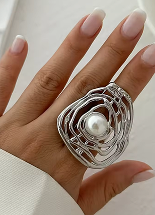 Кольцо женское акцентное паутина jeweston серебристое 03317\1