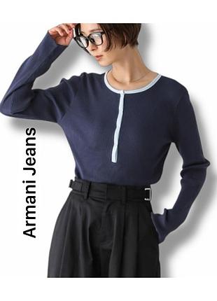 Джемпер поло armani jeans из хлопка и модаля на пуговицах