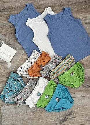 Білизна primark на хлопчика 5-6 років трусики, майки