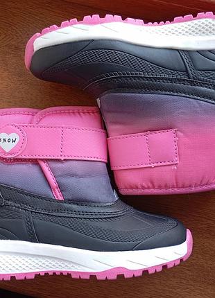 Сапоги снобутсы lupilu 3m scotchlitetm размер 28,27 новые на липучке