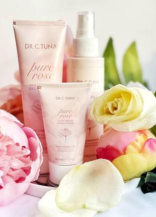 Набір🌹універсальна серія pure rose для обличчя з дамаською трояндою