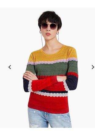 Джемпер desigual з метализованою  ниткою, l-xl