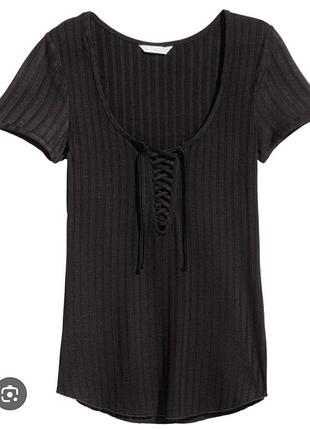 Новая футболка в рубчик из вискозы