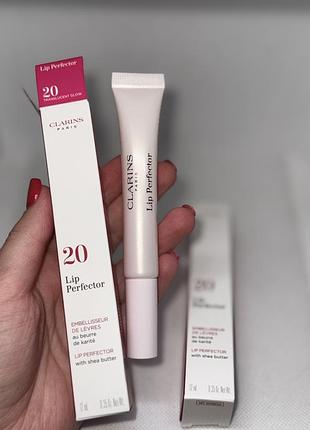 Clarins lip perfector glow мерехтливий блиск для губ та щік 12ml