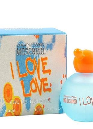 Туалетная вода moschino i love love/toy2 миниатюра, 4,9 мл/5 мл.