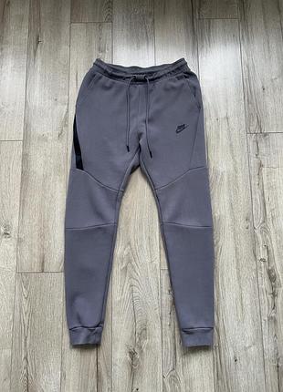Nike tech fleece мужские спортивные штаны теч флис спортивки серые s р