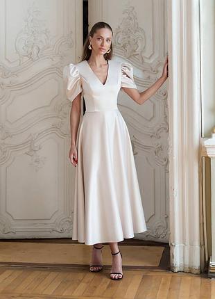 ✨ ефектна новинка — сукня з щільного атласу преміум ✨