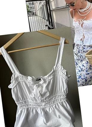 Білий бавовняний топ