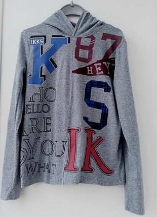 Лонгслив коттоновый с капюшоном