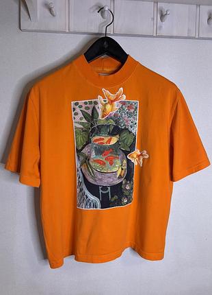 Футболка оверсайз с картиной 💚от blue