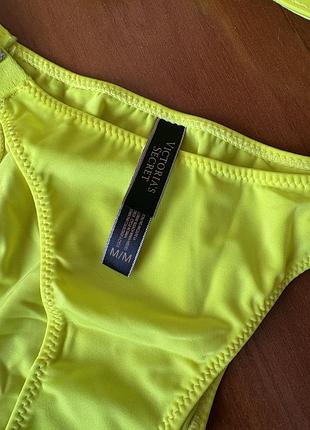 Неоново жовтий комплект спідньої білизни victoria's secret новий (не оригінал)5 фото